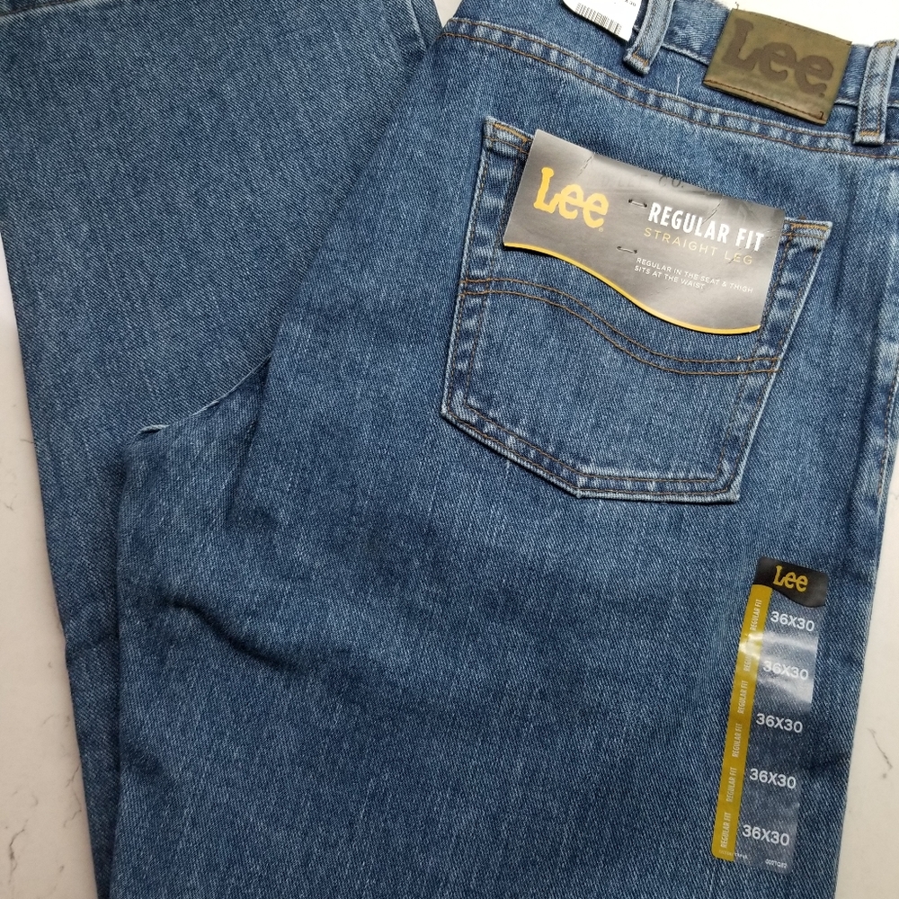 Lee Reg Fit Straight Leg Pepper Wash 36x30 & 40x29
